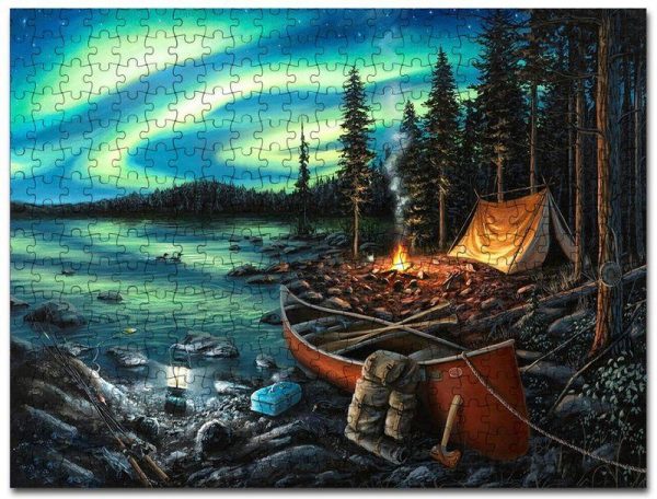 Camping At Night Jigsaw Puzzle Set