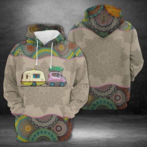 Camping Car Mandala 3D Printed Hoodie/Zipper Hoodie