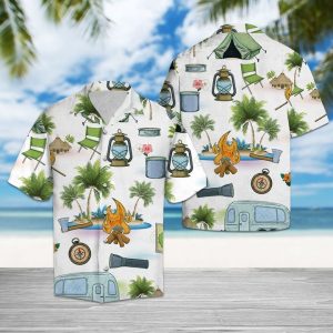 Camping Lover Hawaiian Shirt Summer Button Up