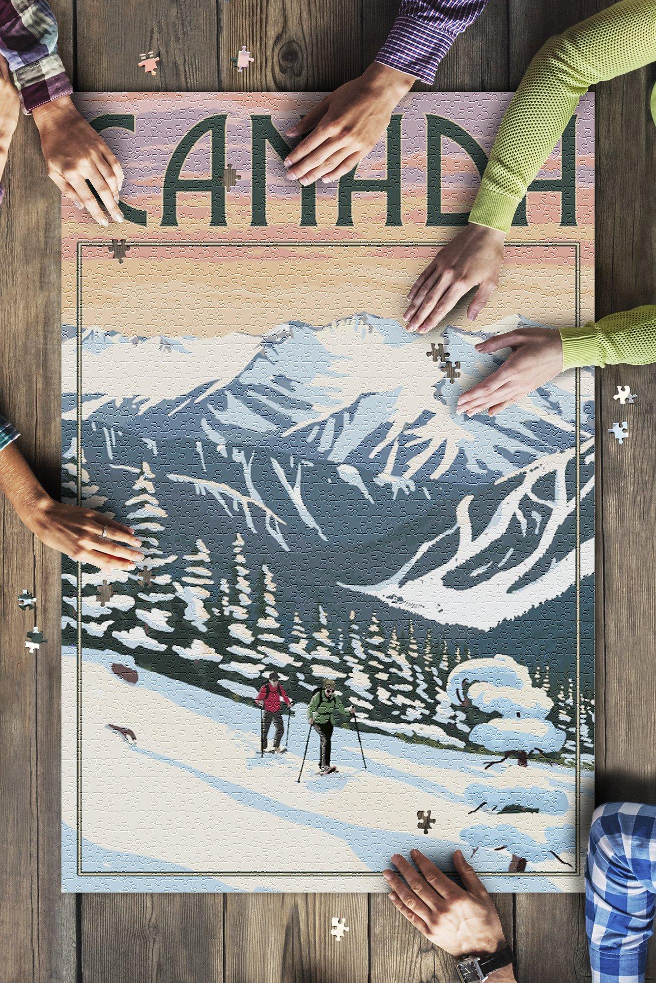 Canada Winter Snowshoers Jigsaw Puzzle Set Canada Winter Snowshoers Jigsaw Puzzle Set