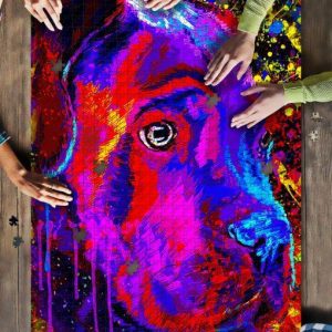 Cane Corso Watercolor Art Jigsaw Puzzle Set