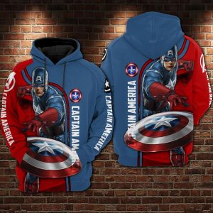 Captain America 3D Printed Hoodie/Zipper Hoodie