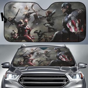 Captain America Marvel Team Movie Car Auto Sun Shade