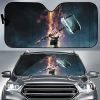 Captain America Thor Hammer Car Auto Sun Shade