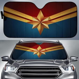 Captain Marvel Cartoon Car Auto Sun Shade