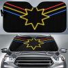 Captain Marvel Neon Car Auto Sun Shade