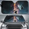 Captain america thor hammers Car Auto Sun Shade