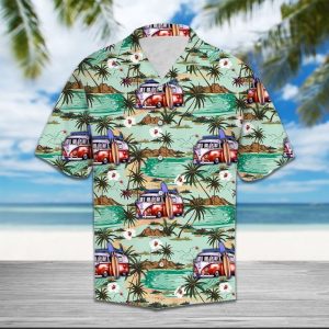 Caravan Beach Hawaiian Shirt Summer Button Up