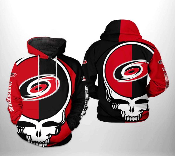 Carolina Hurricanes NHL Grateful Dead 3D Printed Hoodie/Zipper Hoodie