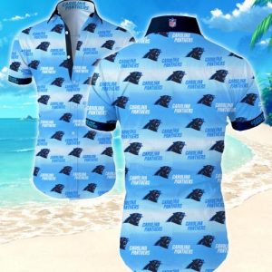 Carolina Panthers Mini Hawaiian Shirt Summer Button Up