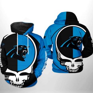 Carolina Panthers NFL Grateful Dead 3D Printed Hoodie/Zipper Hoodie