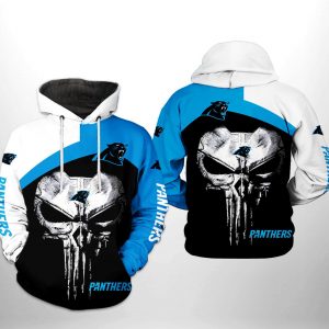 Carolina Panthers NFL Skull Punisher Team 3D Printed Hoodie/Zipper Hoodie