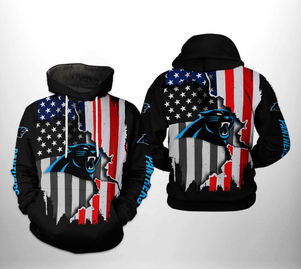 Carolina Panthers NFL US Flag Team 3D Printed Hoodie/Zipper Hoodie