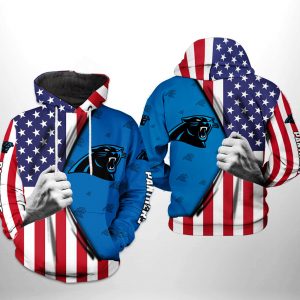Carolina Panthers NFL US Flag Team 3D Printed Hoodie/Zipper Hoodie