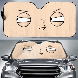 Cartoon Face Funny Car Auto Sun Shade