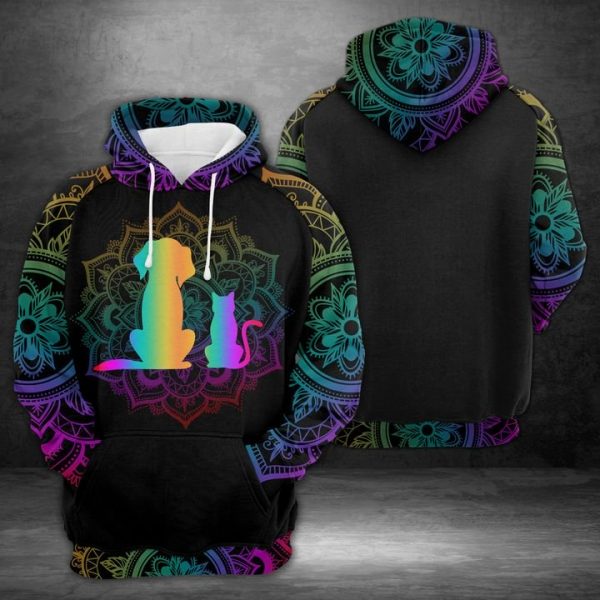 Cat And Dog 3D Printed Hoodie/Zipper Hoodie