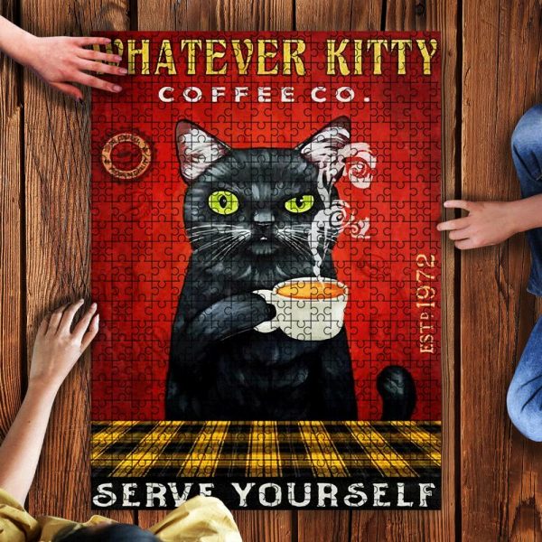 Cat Coffe Jigsaw Puzzle Set