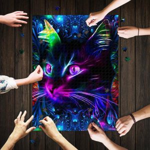 Cat Neon Jigsaw Puzzle Set