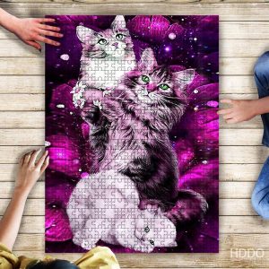 Cat Purple Jigsaw Puzzle Set