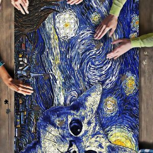 Cat Starry Night Jigsaw Puzzle Set