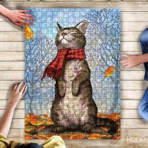 Cat Winter Jigsaw Puzzle Set