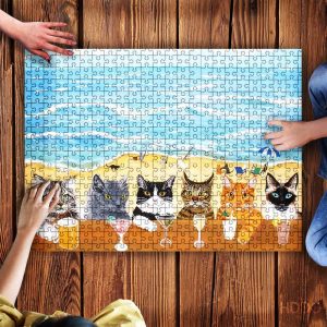 Cats Beach Jigsaw Puzzle Set