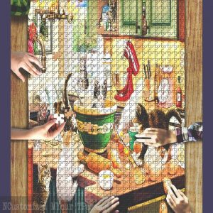 Cats Kitten Kitchen Jigsaw Puzzle Set