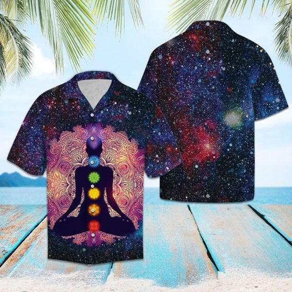 Chakra Mandala Yoga Hawaiian Shirt Summer Button Up