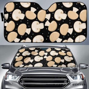 Champignon Mushroom Pattern Car Auto Sun Shade