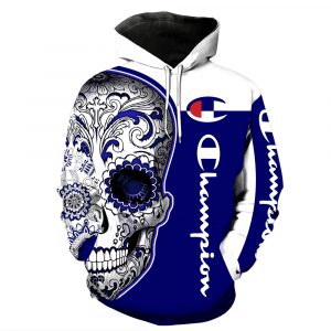 Champion Sugal Skull 3D Printed Hoodie/Zipper Hoodie