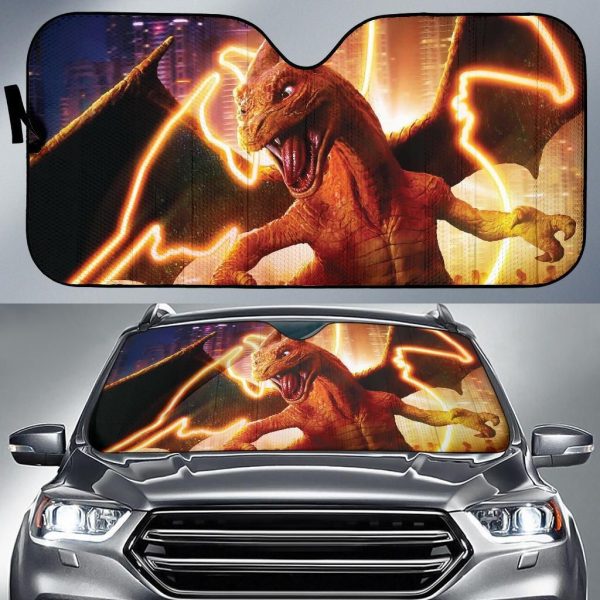 Charizard Detective Pikachu Pokemon Car Auto Sun Shade