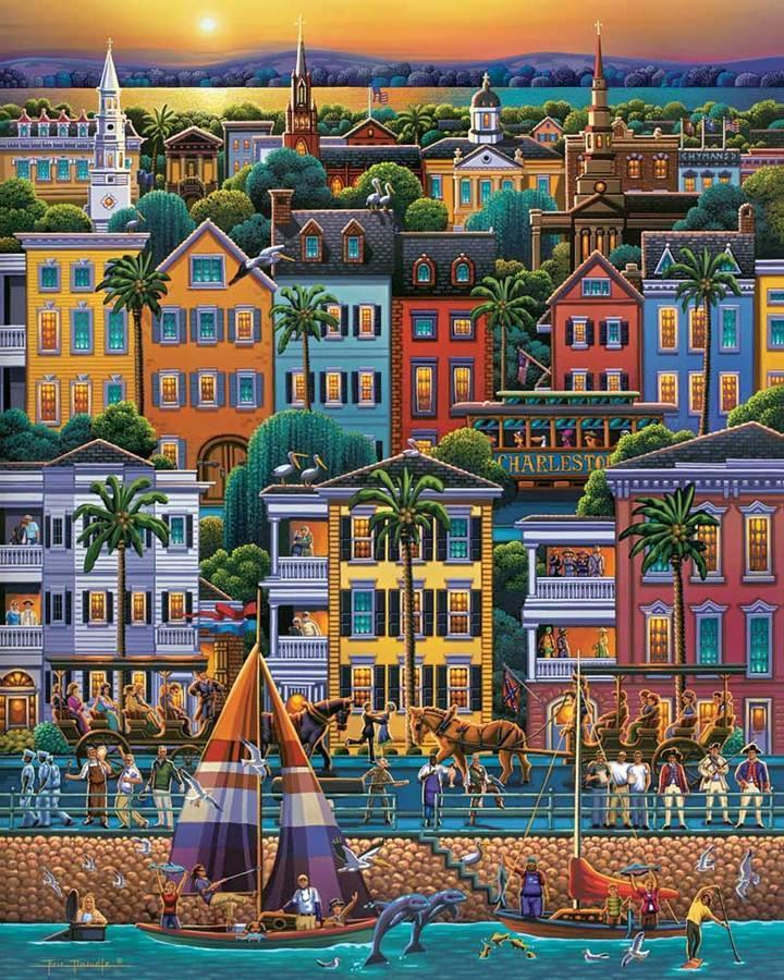 Charleston Jigsaw Puzzle Set Charleston Jigsaw Puzzle Set