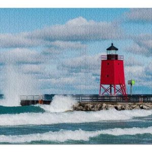 Charlevoix South Pier Light Station Jigsaw Puzzle Set