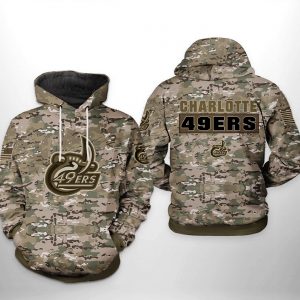 Charlotte 49ers NCAA Camo Veteran 3D Printed Hoodie/Zipper Hoodie