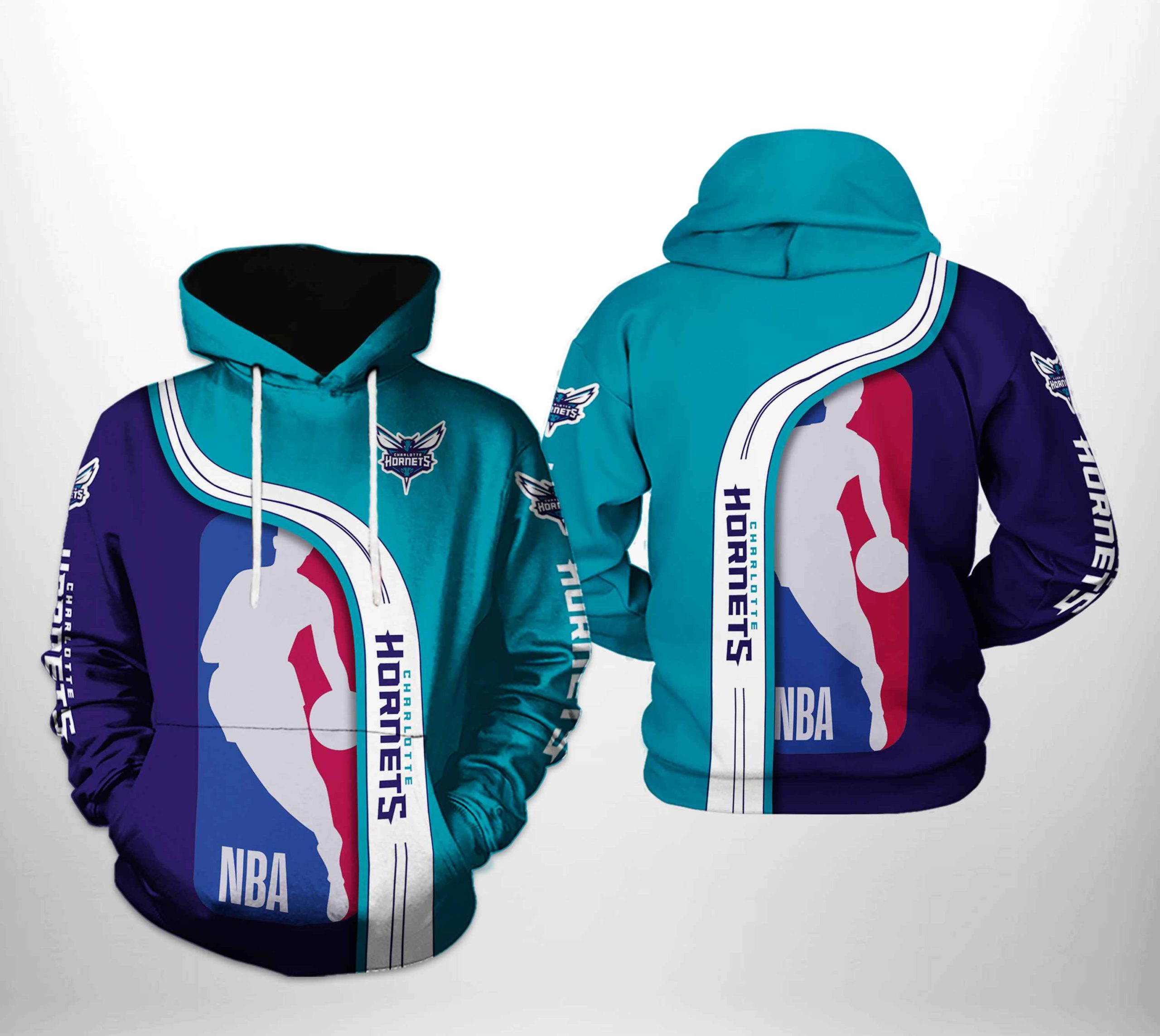 Charlotte Hornets NBA Team 3D Printed Hoodie/Zipper Hoodie Charlotte Hornets NBA Team 3D Printed Hoodie/Zipper Hoodie