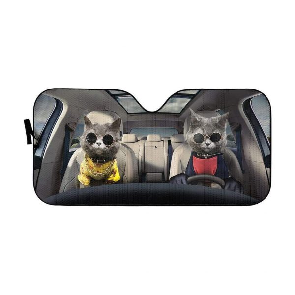 Chartreux Cats Car Auto Sun Shade