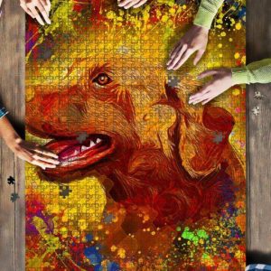 Chesapeake Bay Retriever Dog Colorful Jigsaw Puzzle Set