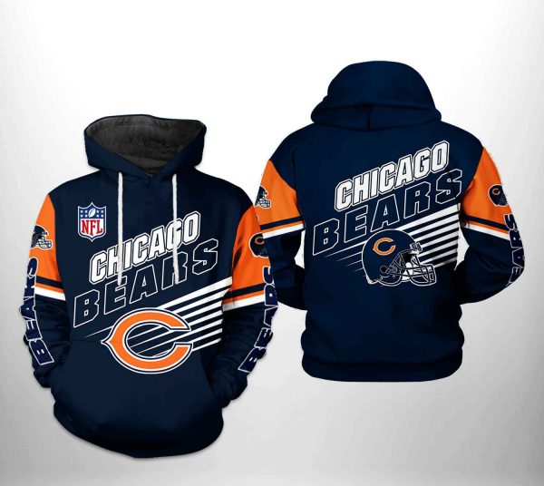 Chicago Bears NFL Team 3D Printed Hoodie/Zipper Hoodie