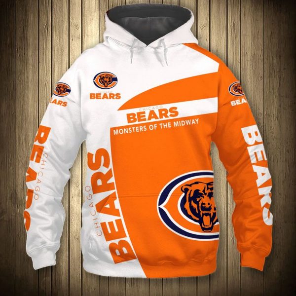 Chicago Bears NFL Team 3D Printed Hoodie/Zipper Hoodie