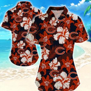 Chicago Bears Women Hawaiian Shirt Summer Button Up