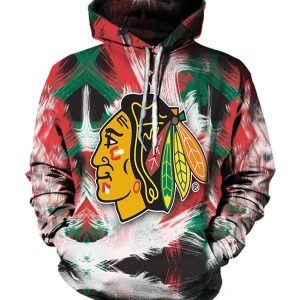 Chicago Blackhawks 3D Printed Hoodie/Zipper Hoodie