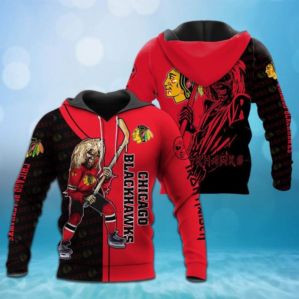 Chicago Blackhawks 3D Printed Hoodie/Zipper Hoodie