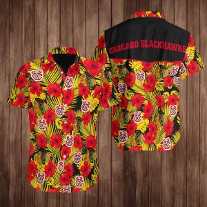 Chicago Blackhawks Hockey Hawaiian Shirt Summer Button Up