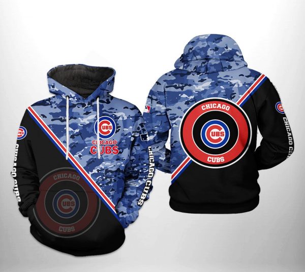 Chicago Cubs MLB Camo Team 3D Printed Hoodie/Zipper Hoodie