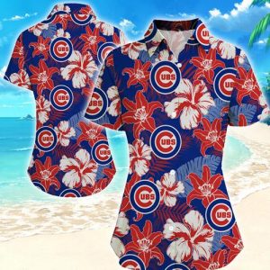 Chicago Cubs Women Hawaiian Shirt Summer Button Up
