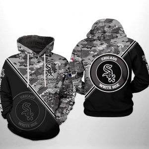 Chicago White Sox MLB Camo Team 3D Printed Hoodie/Zipper Hoodie