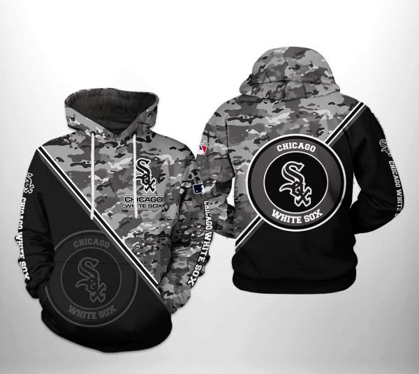 Chicago White Sox MLB Camo Team 3D Printed Hoodie/Zipper Hoodie