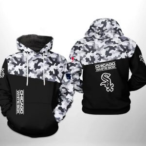 Chicago White Sox MLB Camo Veteran 3D Printed Hoodie/Zipper Hoodie