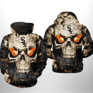 Chicago White Sox MLB Skull 3D Printed Hoodie/Zipper Hoodie