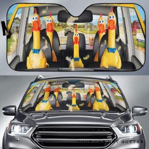 Chicken Funny Car Auto Sun Shade